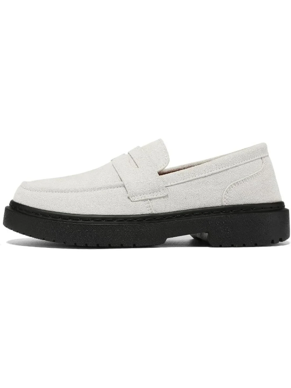 🆕Women's Beige Suede Penny Loafers Lightweight Slip On Comfortable Shoes